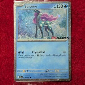 SUICUNE #26 Holo | EBGames Stmpd POKEMON Promo TCG 🔥Phantasmal Flames *Sealed*